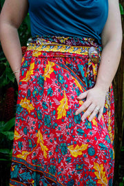 Gypsy Skirt - Holiday Red/Yellow