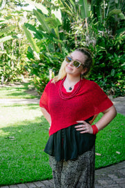 Rhee - Scarf Top Red