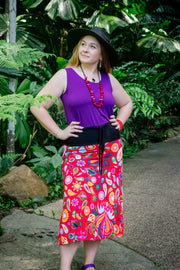 Gemima Skirt - Botanic Red