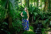 Bella Maxi Skirt - Tropical Dark Blue