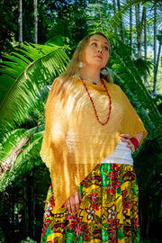 Rhee - Scarf Top Mustard