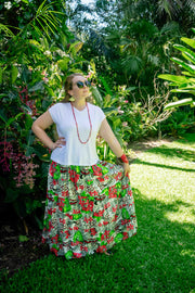 Bella Maxi Skirt - Tropical White