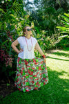 Bella Maxi Skirt - Tropical White