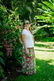 Bella Maxi Skirt - Tropical White