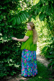 Bella Maxi Skirt - Tropical Sky Blue