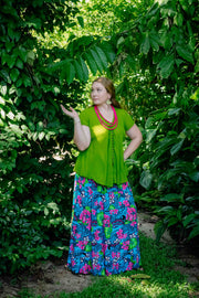 Bella Maxi Skirt - Tropical Sky Blue