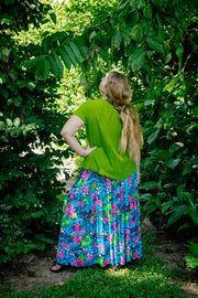 Bella Maxi Skirt - Tropical Sky Blue