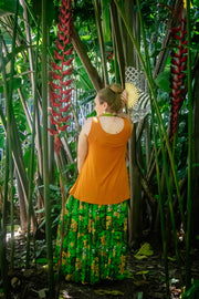 Bella Maxi Skirt - Tropical Green