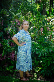 Kiani Midi Dress - Blue Starfish