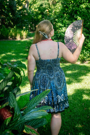 Zest Short Dress - Mandala Black