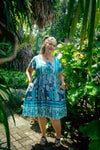 Octavia Short Dress in Orchid Blues