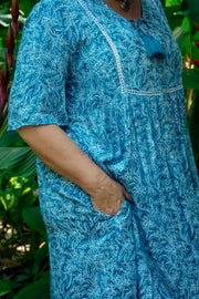 Stellar Short Dress - Batik Teal