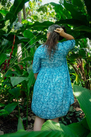 Stellar Short Dress - Batik Teal