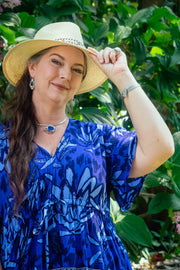 Mimosa Short Dress - Navy Seas