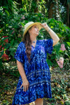 Mimosa Short Dress in Navy Seas