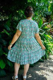 Sassy Short Dress - Fusion Teal and Grey