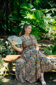 Serenity Maxi Dress - Rose Blush and Black