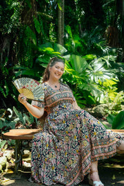 Serenity Maxi Dress - Rose Blush and Black