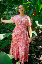 Serenity Maxi Dress - Dahlia Red
