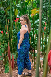 Calm Pantsuit in Swirl Blue & Green