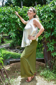 Dharma Cotton Pants in Olive Green