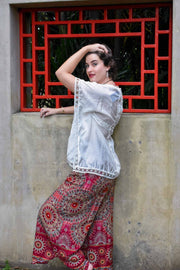 Fern Pants in Fractal Red