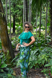 Freya Pants in Coral Green