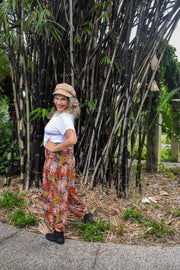 Freya Pants in Coral Orange