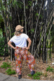 Freya Pants in Coral Orange