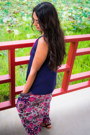 Passport Pants in Paisley Navy