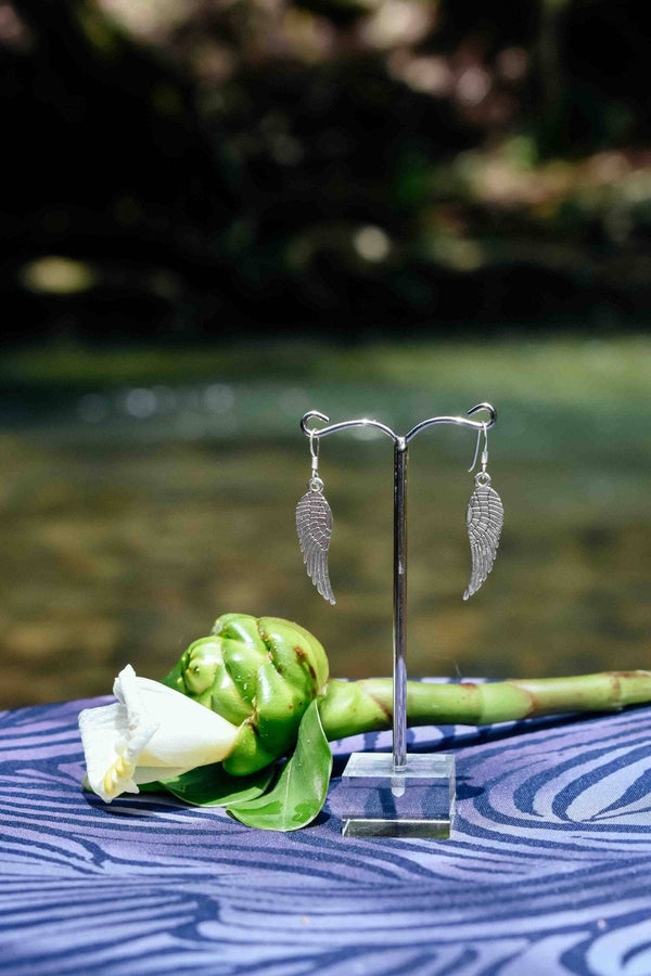 Angel Wings in Silver Earrings