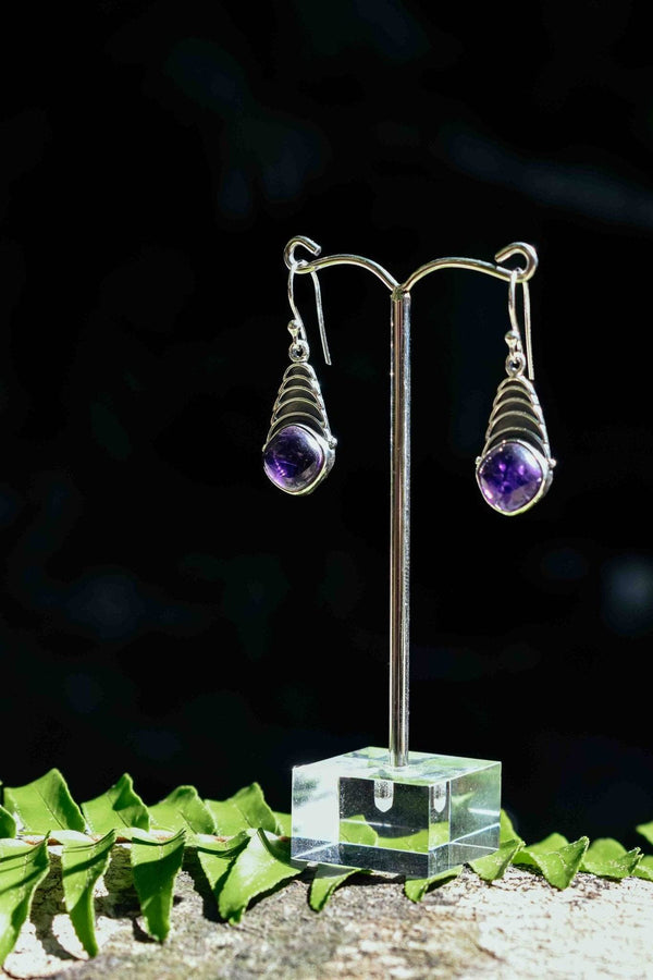 Chrysalis Amethyst in Silver Earrings