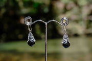 Chrysalis Onyx - Silver Earrings - zaphire_kuranda