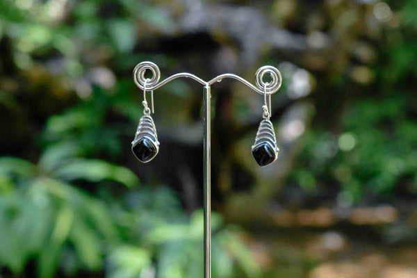 Chrysalis Onyx in Silver Earrings