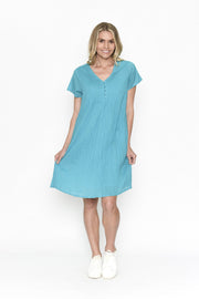 Faith Short Dress - Turquoise - zaphire_kuranda