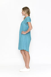 Faith Short Dress - Turquoise - zaphire_kuranda