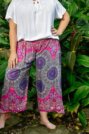 Freya Pants - Wheel of Life Pink - zaphire_kuranda