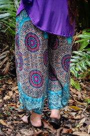 Freya Pants - Wheel of Life Teal - zaphire_kuranda