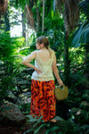 Gypsy Skirt in Dancing Hibiscus Orange