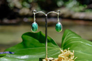 Malachite Oval - Silver Earrings - zaphire_kuranda