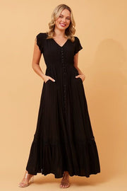 Minx Maxi Dress - Midnight Black - zaphire_kuranda