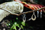 Modern Forged Teardrop - Silver Earrings - zaphire_kuranda