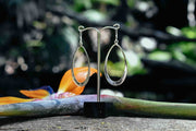 Modern Large Oval - Silver Earrings - zaphire_kuranda
