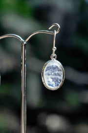 Moonstone Oval - Silver Earrings - zaphire_kuranda