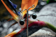 Onyx Oval - Silver Earrings - zaphire_kuranda