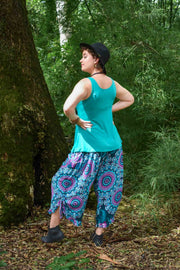 Passport Pants - Passionflower Jade - zaphire_kuranda