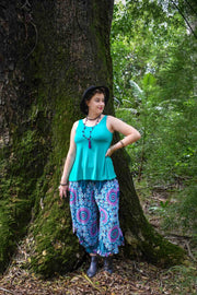 Passport Pants - Passionflower Jade - zaphire_kuranda