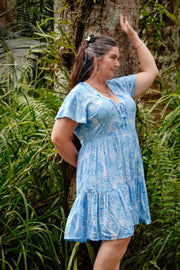 Sassy Short Dress - Twirl Blue - zaphire_kuranda