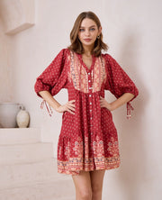 Spirit Short Dress - Cairo Red - zaphire_kuranda