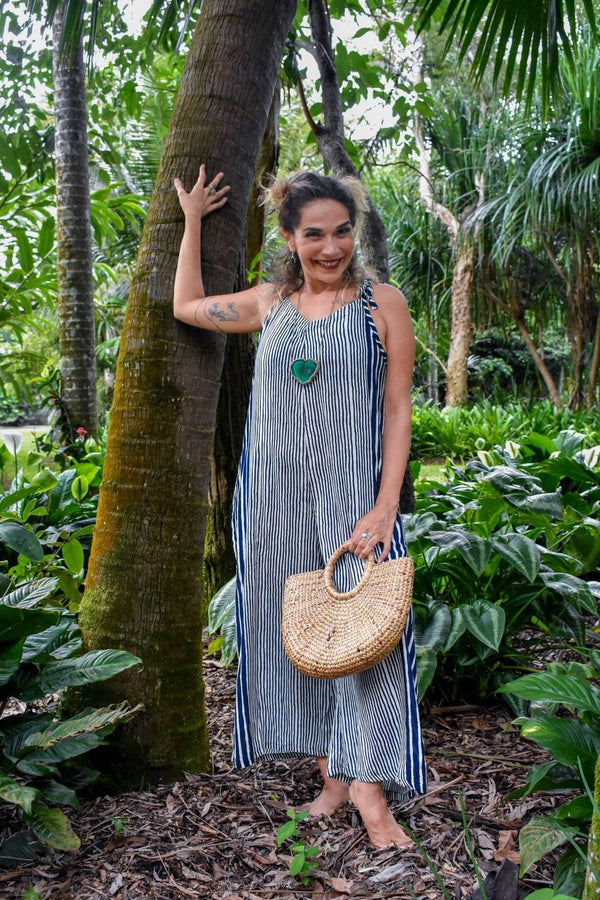 Calm Pantsuit in Stripe Navy